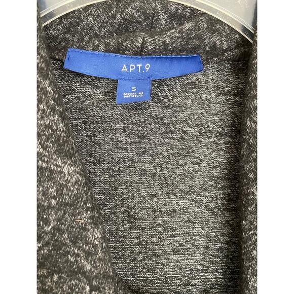 APT 9 Women's Gray Heathered Knit Cardigan Sweater Asymmetrical Button Front SM - Picture 4 of 7